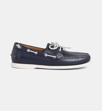 Ces chaussures bateau Merton en cuir - Polo Ralph Lauren - Bleu marine