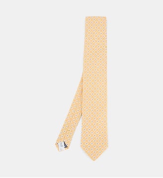 Cravate Médaillon en soie  - Eton - Jaune