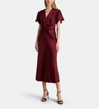Robe cintrée mi-longue Eve
 - Victoria Beckham - Burgundy