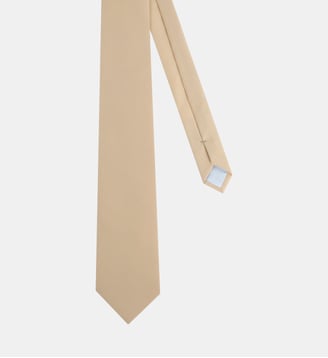 Cravate en laine vierge - Figaret - Beige