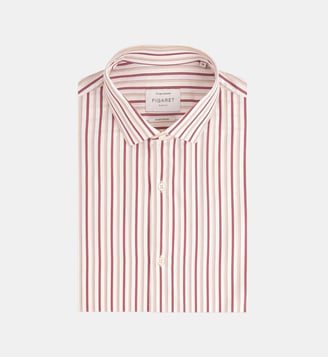 Chemise droite en coton rayée - Figaret - Multicolore