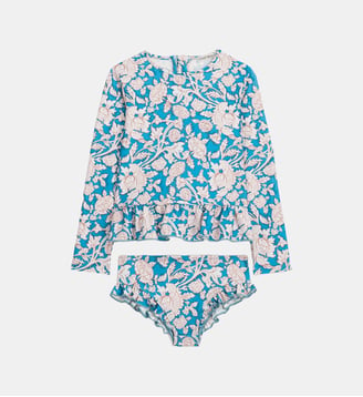 Maillot de bain 2 pièces Yani imprimé fantaisie - Louise Misha - Bleu et multicolore
