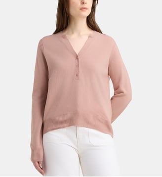 Pull droit Flore T - Galeries Lafayette - Rose pâle