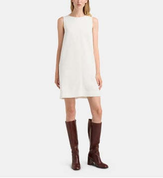Robe denim courte Corfou sans manches - Galeries Lafayette - Écru