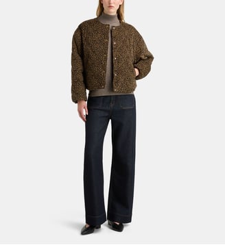 Doudoune droite Fern Leo coton matelassé - Galeries Lafayette - Marron