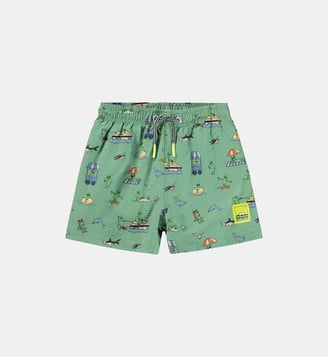 Short de bain Nike à imprimé fantaisie - Molo - Vert et multicolore