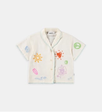Chemisette Rosalle à motif fantaisie - Molo - Blanc et multicolore