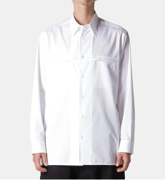 Chemise ample en coton - Yohji Yamamoto - Blanc