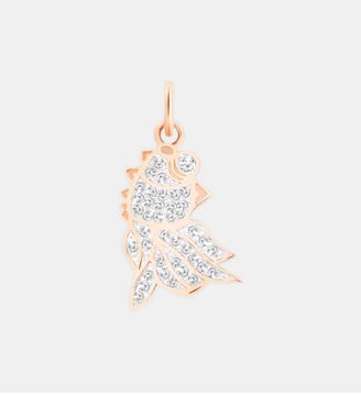 Pendentif - Goldfish en or rose et diamants - Ginette Ny - Diamant blanc
