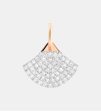 Pendentif en or rose et mini diamants - Ginette Ny - Diamant blanc