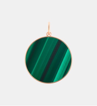 Pendentif - Jumbo ever en or rose et malachite - Ginette Ny - Or et vert