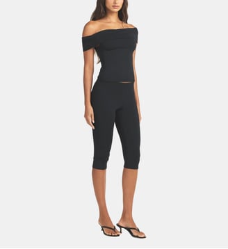 Pantacourt ajusté taille basse - Skims - Bleu marine