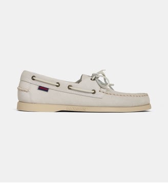 Bateaux Portland nubuck  - Sebago - Blanc
