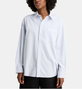 Chemise ample W L/S Keene rayures  - Carhartt WIP - Bleu et blanc