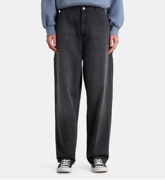 Jean loose W'OG Single Knee loose taches coton - Carhartt WIP - Noir