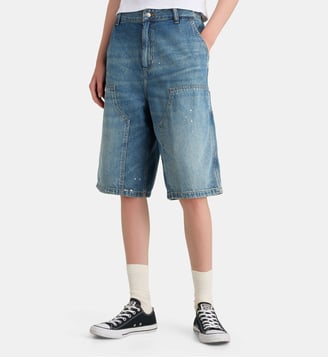 Bermuda W Nixon Double Knee coton denim - Carhartt WIP - Bleu denim clair