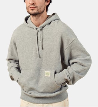 Hoodie droit coton bio - Balibaris - Gris