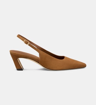 Escarpins Stassi Slingback suède - Stuart Weitzman - Amande