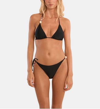Haut de maillot de bain triangle avec perles - Molly Bracken - Black