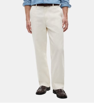 Pantalon droit en coton - Tommy Hilfiger - Ecru
