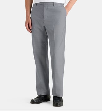 Pantalon de costume droit coton Oxford - Tommy Hilfiger - Bleu marine