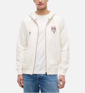 Sweat droit zippé - Tommy Hilfiger - Écru