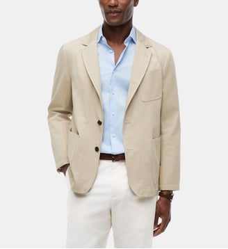 Blazer droit col tailleur cranté - Tommy Hilfiger - Beige foncé