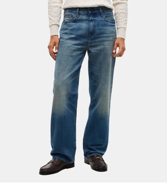 Jean River relaxed délavé - Tommy Hilfiger - Bleu denim