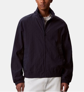 Blouson droit signature - Calvin Klein - Bleu marine