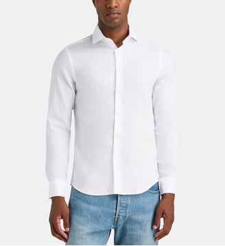 Chemise slim Flex Collar Dobby coton - Tommy Hilfiger - Blanc