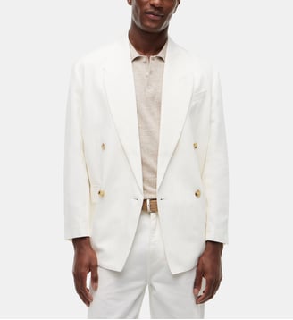 Blazer décontracté col cranté - Tommy Hilfiger - Écru