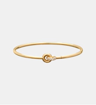 Bracelet jonc en or jaune 18 carats et diamants - Charlotte Chesnais - Or