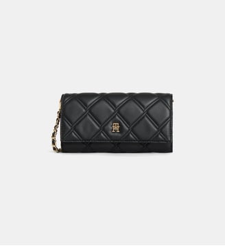 Sac pochette Feminine losanges  - Tommy Hilfiger - Noir