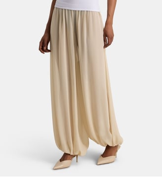 Pantalon ballon fluide et transparent - The Frankie Shop - Beige