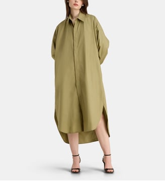 Robe chemise Bloom coton bio - The Frankie Shop - Olive