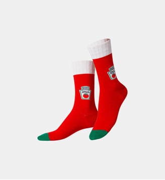 Chaussettes - Eat my socks - Rouge et vert