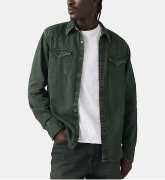 Chemise Western droite coton denim - Levi's - Noir