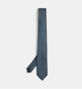 Cravate Microflo fleurs - Galeries Lafayette - Vert