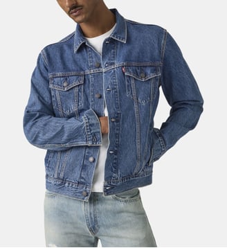 Veste courte droite coton denim - Levi's - Bleu