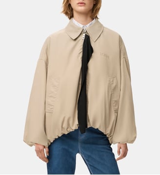 Veste droite fermeture à glissière volants - Loewe - Beige