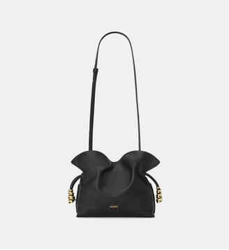 Sac pochette Flamenco Clutch Coil Mini en cuir signature - Loewe - Noir