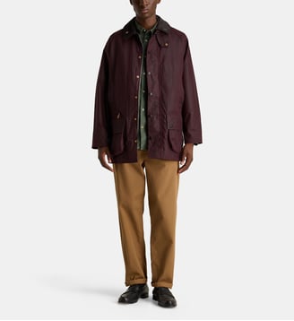 Parka mi longue Beaufort Wax coton ciré - Barbour - Aubergine
