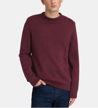 Pull Holden coudières laine - Barbour - Rouge rubis