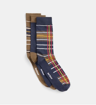 Coffret de 3 paires de chaussettes  - Barbour - Multicolore