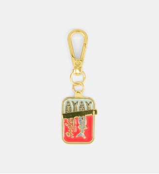 Porte-clés Sardine Tin Fob - Barbour - Doré et rouge