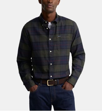 Chemise Kyeloch - Barbour - Kaki et bleu