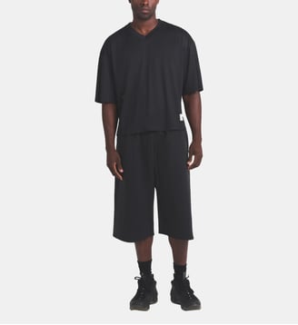 T-shirt ample ajouré col V - Skims - Onyx