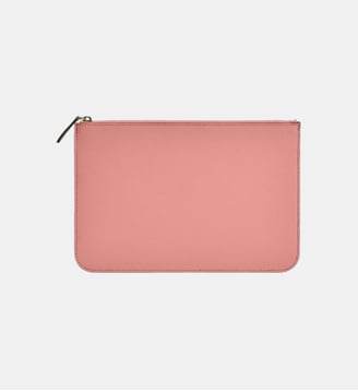 Pochette en cuir N°260 - L/UNIFORM - Rose pastel