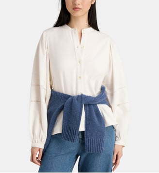 Blouse Olvina broderies - Jodhpur - Écru