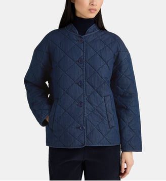 Veste droite matelassée Orion coton - Jodhpur - Bleu jean foncé
